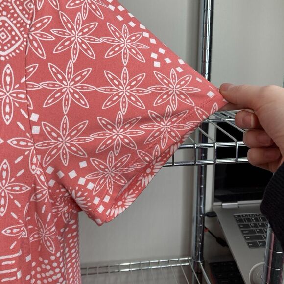 Cuddl Duds Flexwear Women’s Peach Boho Print Maxi Dress Size‎ L Loungewear - Picture 9 of 11